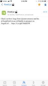 Nimble Mobile 3.0 Twitter Integration