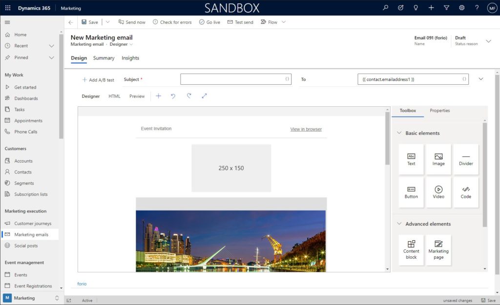D365 Email Marketing