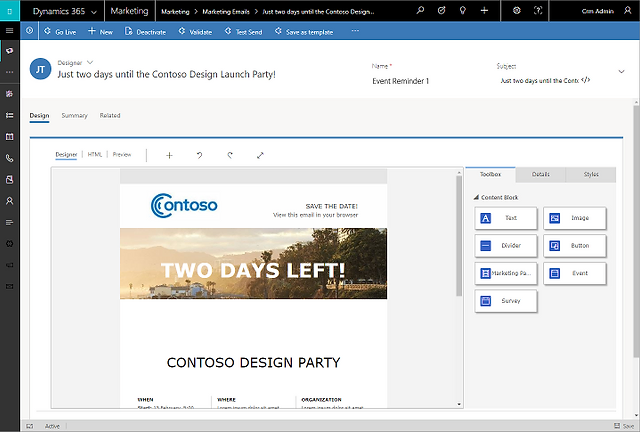 D365 Marketing Templates