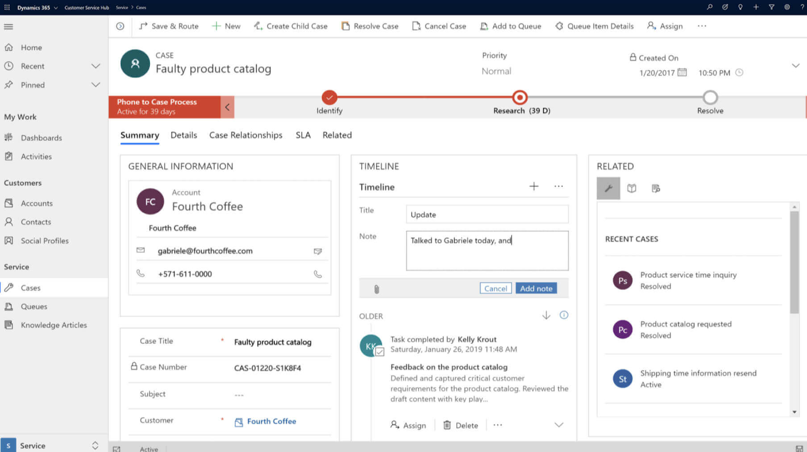 Microsoft Dynamics 365 for Case Management