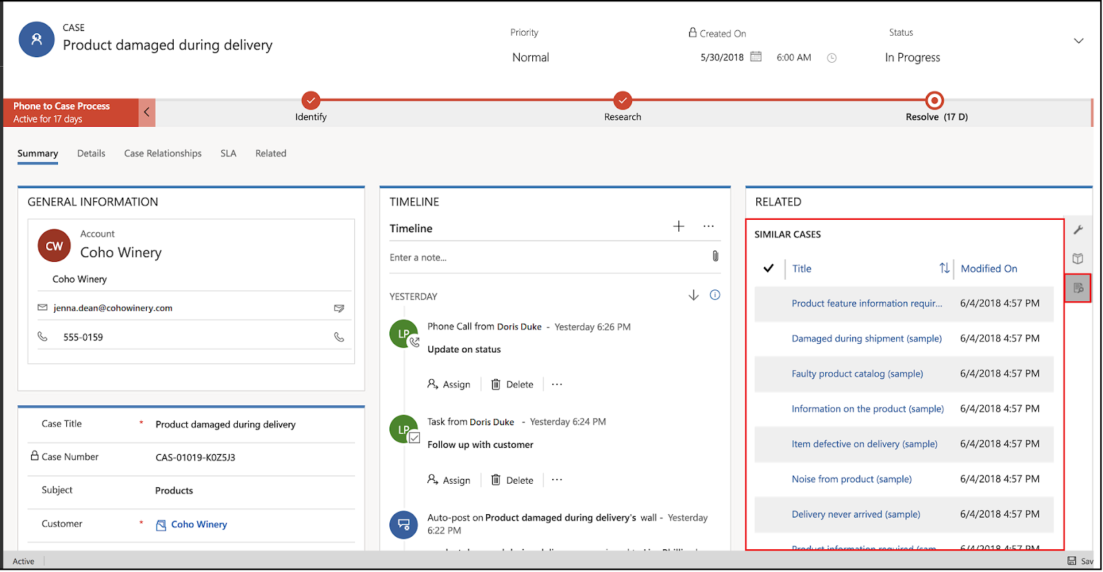 Dynamics 35 Case Management