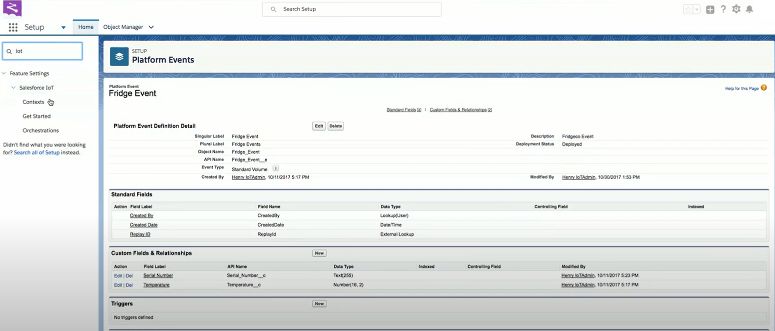 Salesforce IoT Cloud